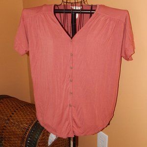 Ladies Matilda Jane Button-Front blouse -Top -Shirt  Size L  Stretch